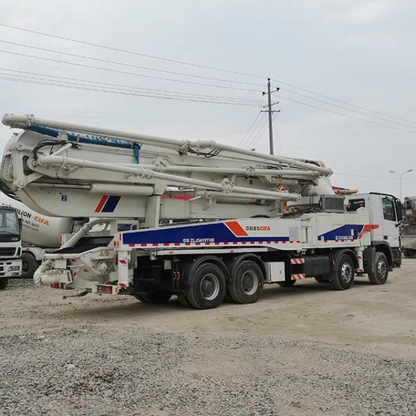 Quality 300KW 50M Used Truck Concrete Pump , Zoomlion Concrete Pump ZLJ5415THB125-50 for sale