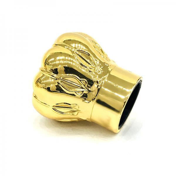 Quality Custom Luxury Gold Color Zamak Aluminum Perfume Bottle Caps for sale