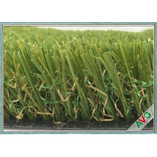 Quality Field Green V Shaped Garden Artificial Grass For Garden / Residential 35 mm Height for sale