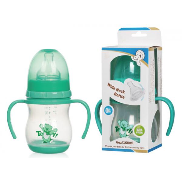 Quality BPA Free 6oz 160ml Wide Neck Arc Polypropylene Baby Bottles for sale