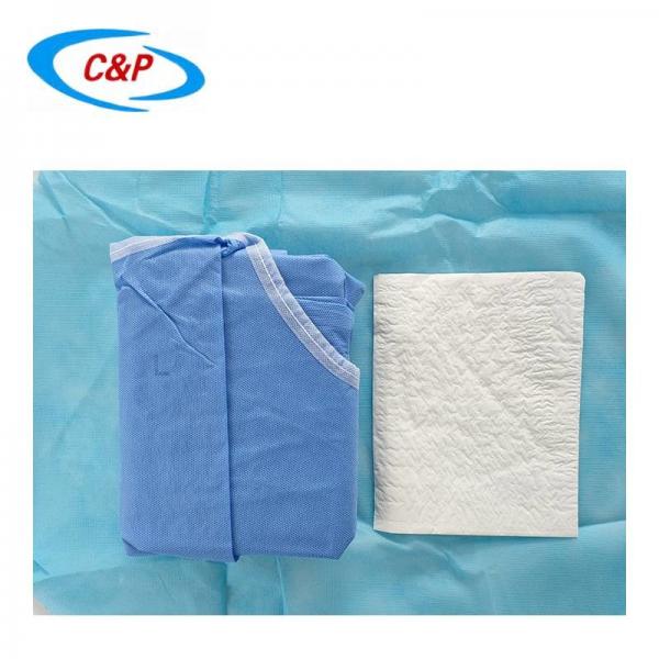 Quality Medical Cloth Disposable Surgical Gown With Hand Towels For Operation Room for sale