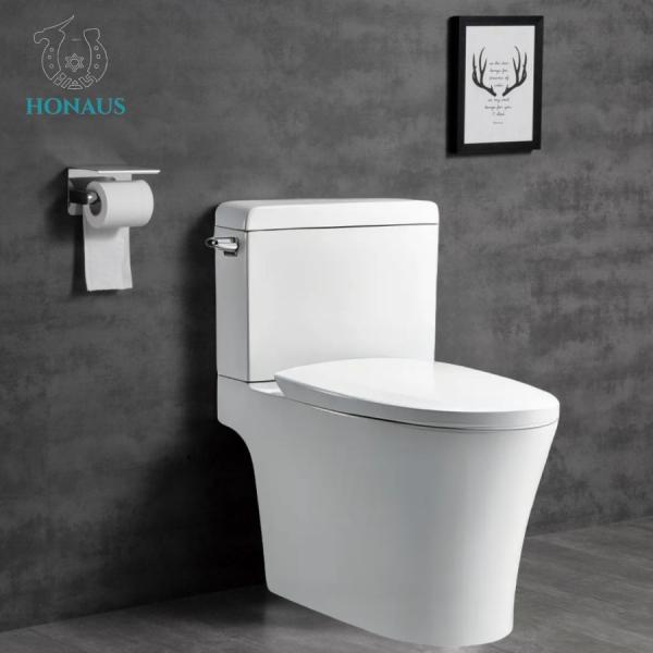 Quality Modern Hotel Two Piece Toilet Bowl Elongated 305mm S Trap Floor Mounted Wc for sale
