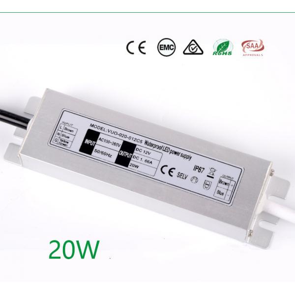 Quality Antiwear DC 12V 20W Slimline LED Driver Switch Mode Waterproof for sale