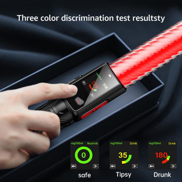 Quality High Sensitivity Accurate Alcohol Breath Tester Preventing False Blowing Red Baton Breathalyzer for sale