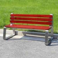 China Galvanized Steel Modern Outdoor Bench With Back Personalized Metal Park Bench factory