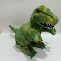 China Roaring and Moving Green Dinosaur Plush Kids Toy Lifelike Animal Intellectual Stuffed Toy factory