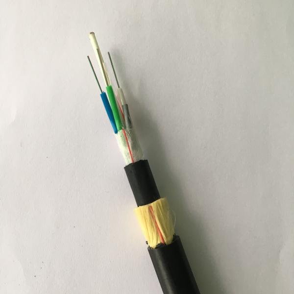 Quality ADSS G657A1 Aramid Yarn 12 Core Single Mode Fiber Optic Cable for sale
