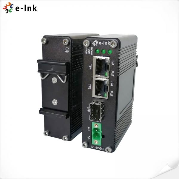 Quality Industrial Ethernet Fiber Media Converter 60W PoE+ DIN Rail / Wall mount Options Durable for sale
