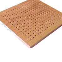 China Natural Wood Veneer Perforated Acoustic Panels Hotel Sound Proof Wall Board factory