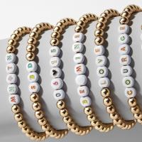 China Customized Fashion Charm Handmade Beads Bracelets Initial Letter factory