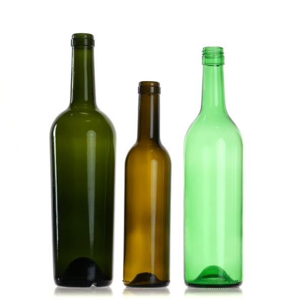 Quality Bulk Pressure Mouth Glass Wine Bottle Blue Empty 375ml Personalized for sale