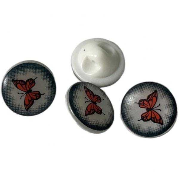 Quality Sewing Shirt Shank Plastic Resin Buttons With Silk Printed 18L ODM for sale