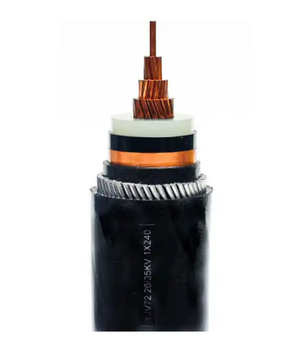 Quality Black PVC Insulated Solid XLPE Copper Armoured Cable Wire 300mm2 for sale