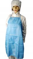 China White Blue ESD Apron Antistatic One Size Fits All One Pocket 98% Polyester 2% Carbon Fiber factory
