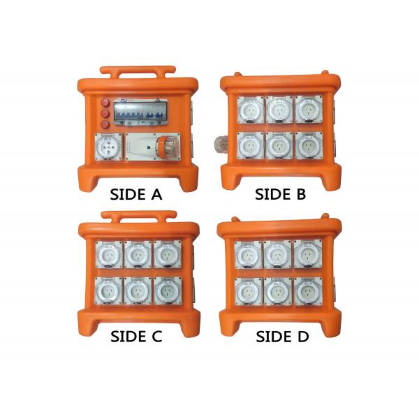Quality 125A PE Electrical Distribution Box IP65 Waterproof Socket Box for sale