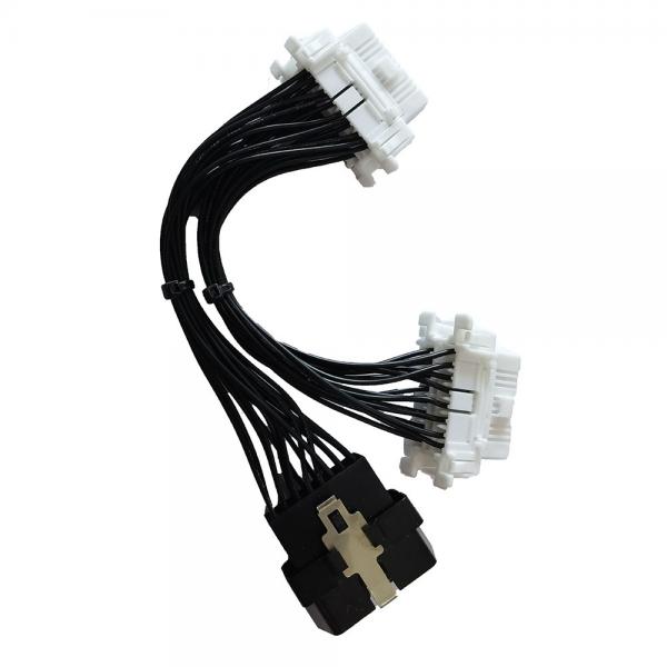 Quality 1 To 2 Y Female Extension Obdii 16 Pin , automotive Obd Y Splitter Cable for sale