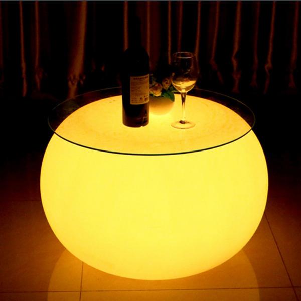 Quality Modern Commercial LED Illuminated Cocktail Table With Rechargeable Lithium Battery for sale