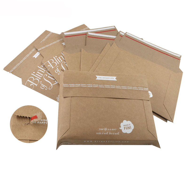 China A5  Envelope Printing Services Rigid Kraft Cardboard Mailers Envelopes With Self Adhesive factory