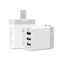 China 3 Port USB Wall Chargers 240VAC 60Hz QC 3.0 For Travel EU US Adapter ROHS for sale