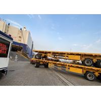 China 12500*2500mm Flatbed Full Trailer Truck 28T JOST Landing Gear for sale