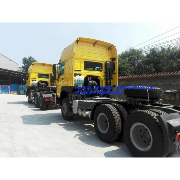 Quality Howo Tractor Trailer Truck LHD 10 Wheels HW 79 High Roof Cab 102 Km / H for sale