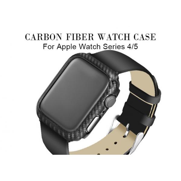 Quality Black Color Matte Finish Carbon Aramid Fiber Apple Watch Series 4 Case for sale