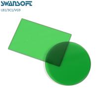 China 2MM 430NM Green selective absorption optical glass filter LB1 factory