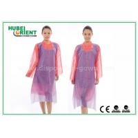 China White Waterproof And Dustproof Disposable Aprons PVC Material With Punched Neck Opening factory