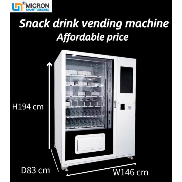 Quality Hot selling 22 inch touch screen snack drink vending machine with cooling system in schools for sale