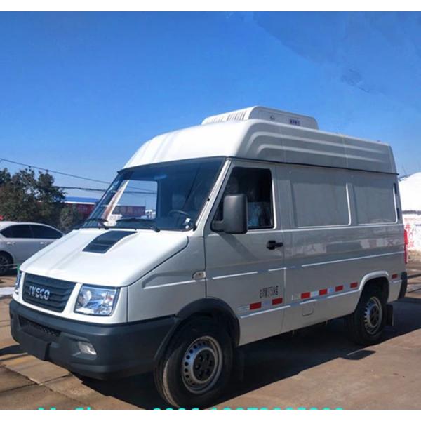 Quality Diesel Small Refrigerated Van Manual Mobile Freezer Truck Mini Bus for sale
