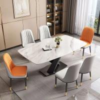 China Customized Sintered Stone Marble Dining Table Set 4 Chairs Dining Table Set 6 Seater factory