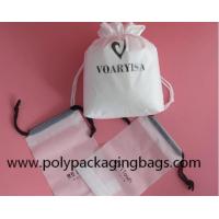 China CMYK Color Frosted Drawstring Plastic Bags For Garment Packing factory