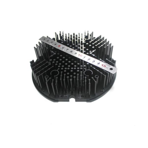 Quality Round Aluminum 1070 Cold Forged Heat Sink For LED Cooling Anodizing Black 15cm for sale