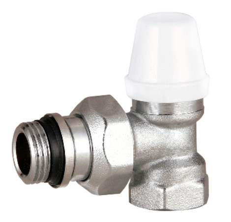 Quality Adjusting Angled Radiator Lockshield Valves 1/2 Inch Nickel Plated Self Sealing for sale