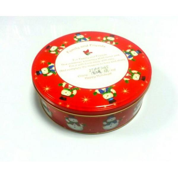 Quality Metal Round Tin Storage Containers Vanish For Spices / Cookie Packing for sale