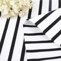 China Yarn Dyed Single Jersey Fabric Custom Cotton Stripe Knit Material For T-Shirt factory