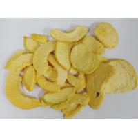 China Low Fat Freeze Dried Fruit , Yellow Dried Peach Chips 0.3-0.5% Citric Acid factory