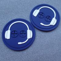 China Durable SGS Logo Embossed Rubber Clothing Labels Silicon Badge factory