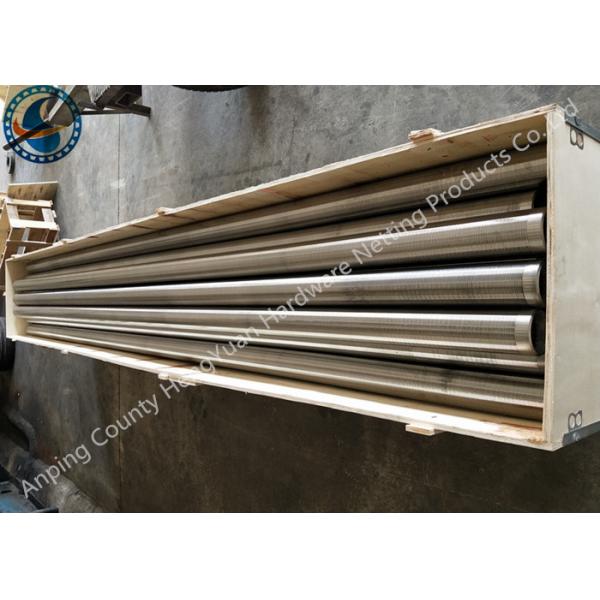 Quality 5800mm Johnson Wedge Wire Screens / Stainless Steel Water Well Screen Tube for sale