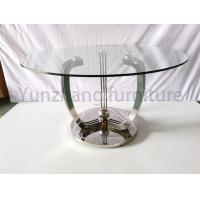China Claw Design Round Dining Table Glass Table Hotel Furniture factory