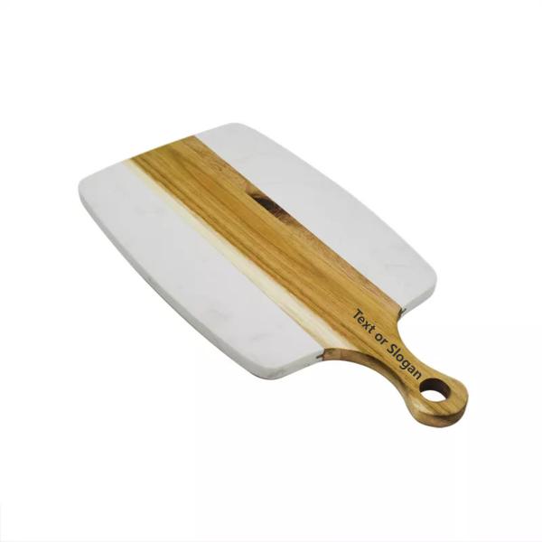 Quality Serving Custom Handcrafted Square Marble Chopping Board With Handle for sale