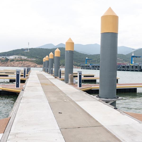 Quality Waterfront Marine Aluminum Gangways / Marine Floating Bridge EPS Foam for sale