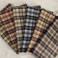 China Tartan Check Polyester Wool Materials Fabric Houndstooth Retro Plaid factory