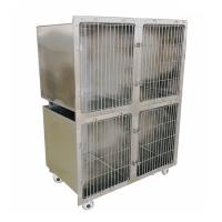 China Sturdy Custom Metal Products / Stainless Steel Dog Cage With 4 Caster Wheels factory