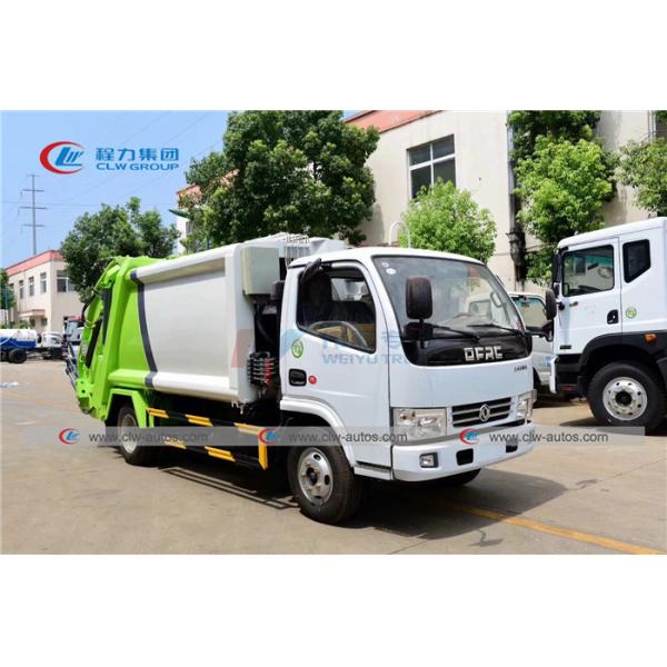 Quality Dongfeng Garbage Compactor Truck , 4X2 6 CBM Carbon Steel Waste Truck for sale