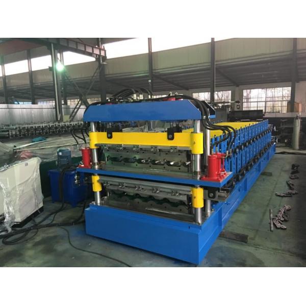 Quality Two Layer Tile Profile Roll Forming Machine 0.35-0.6mm Thickness With 6 Ton for sale