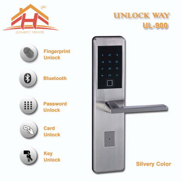 Quality Intelligent Bluetooth Smart Door Lock Tempered Glass Touch Screen With Hidden for sale
