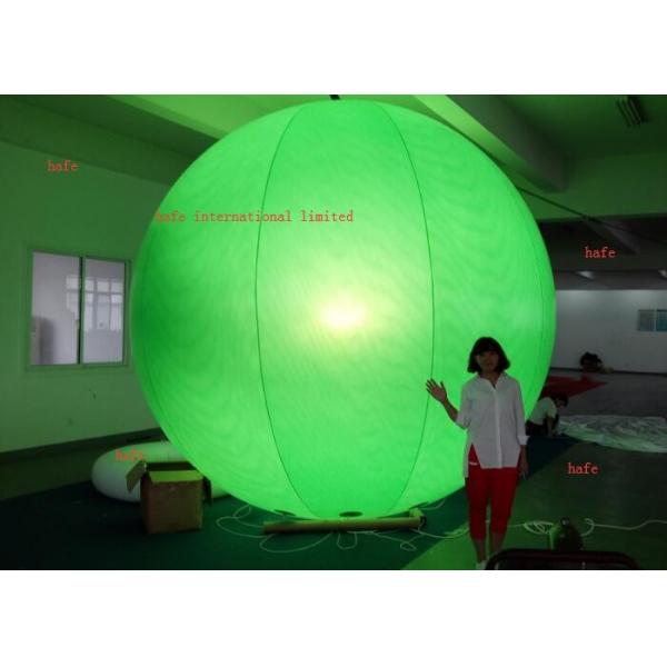 Quality Printing Logo 4.6m / 15.1ft  Inflatable LED Light Halogen Lamp With Different Color Balloon for sale