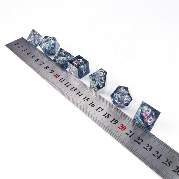 Quality Polyhedral Portable Sharp Resin Dice , Wear Resistant Crazy Dice Sets for sale