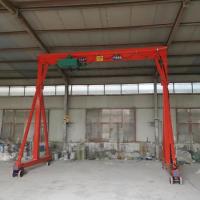China Single Girder Gantry Crane With Wheels Electric Hoist  For Construction 3T 5T factory